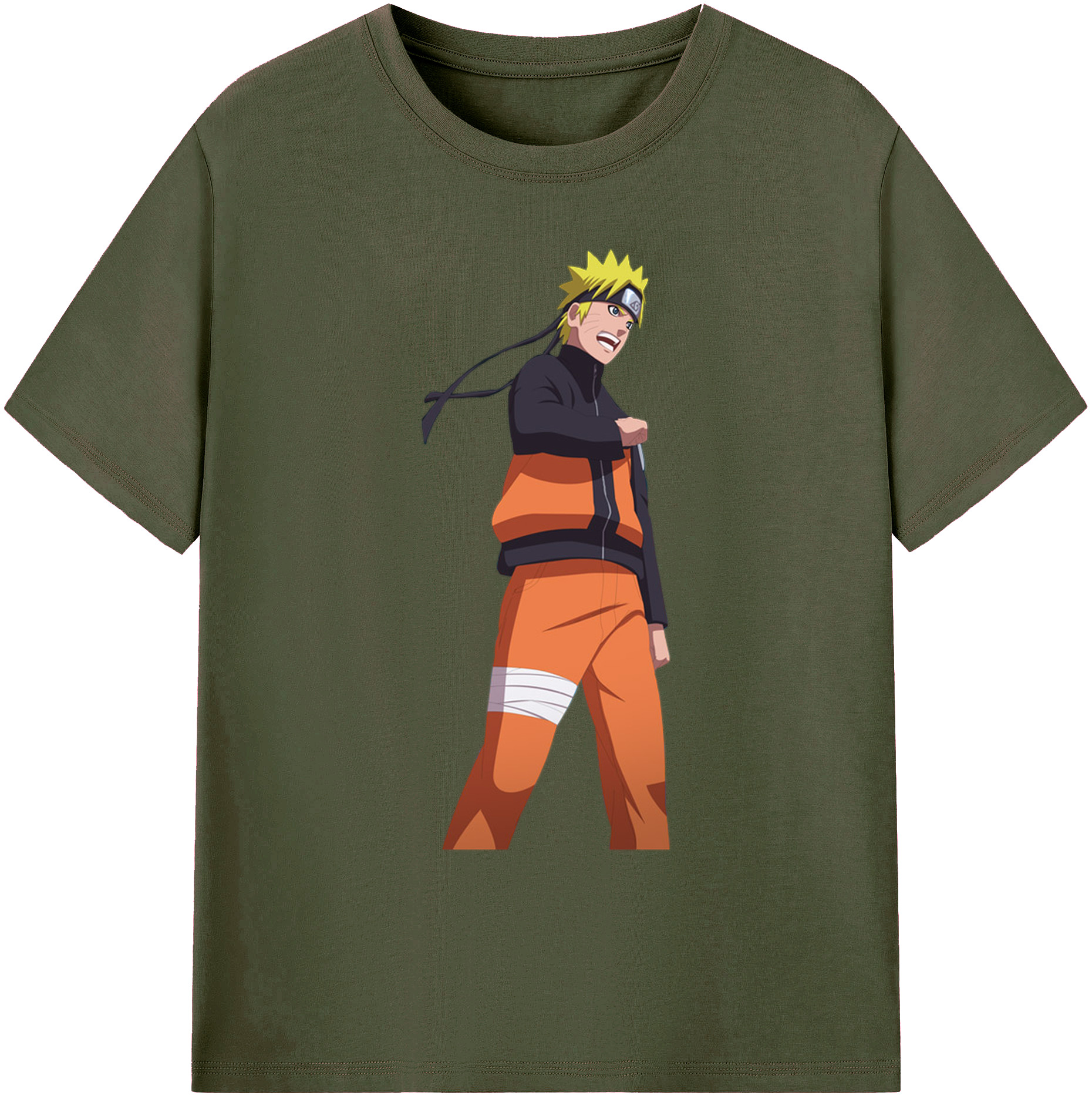 （画像用） NARUTO -ナルト- うずまき ナルト Uzumaki Naruto 綿100％ メンズ半袖Tシャツ｜肌触りやわらか＆通気性
